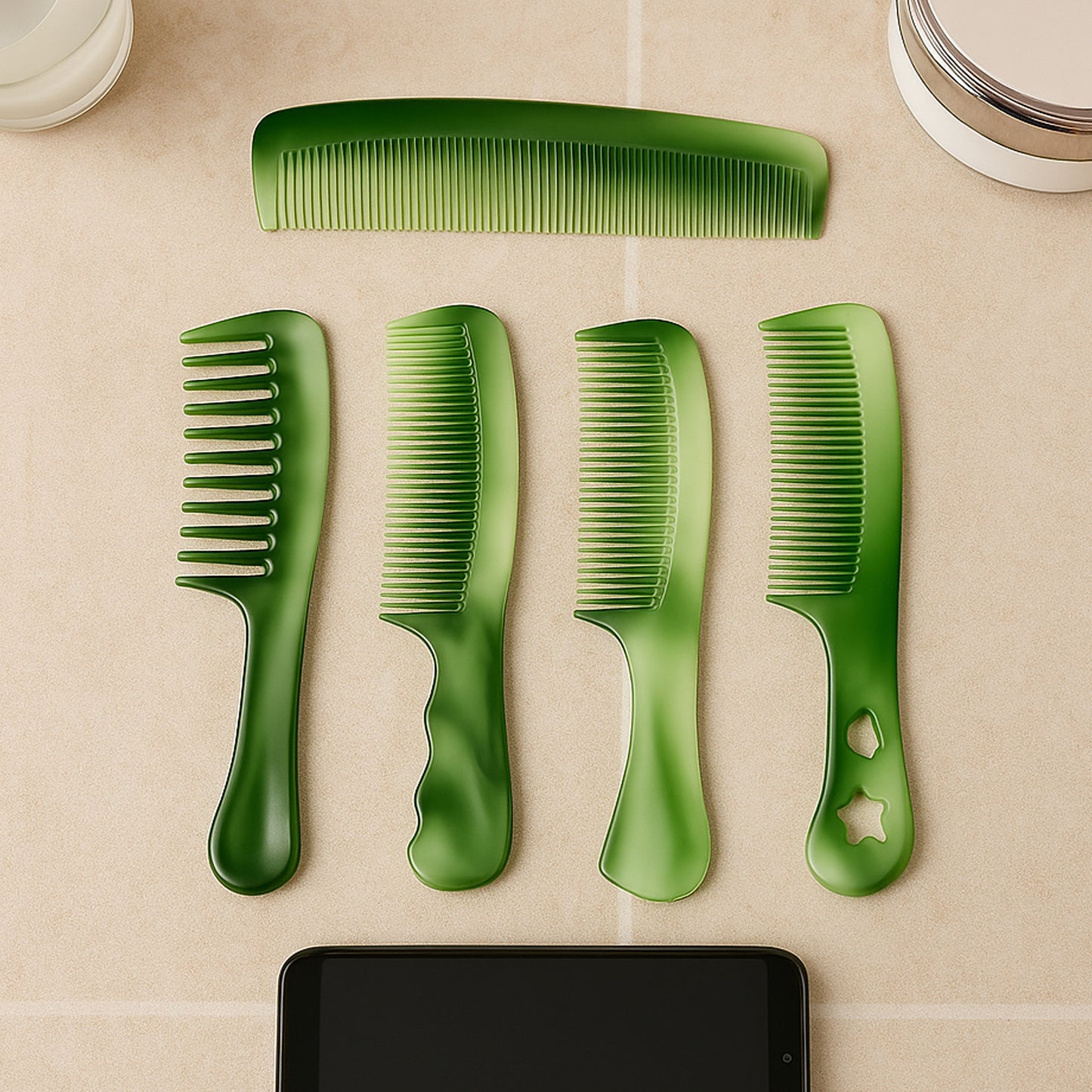 Wukusy 10-piece multipurpose hair comb set with various styles for styling, detangling, and grooming hair in health and beauty use.