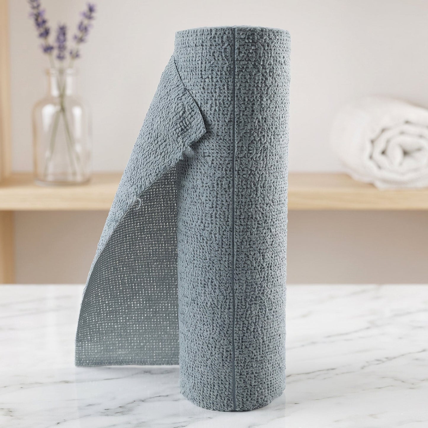 Wukusy disposable microfiber cleaning cloth roll with tear-off sheets, reusable kitchen towel for quick, effective cleaning.