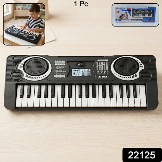 Wukusy electronic musical keyboard toy for kids with colorful buttons and multiple sound options, mini piano for children.