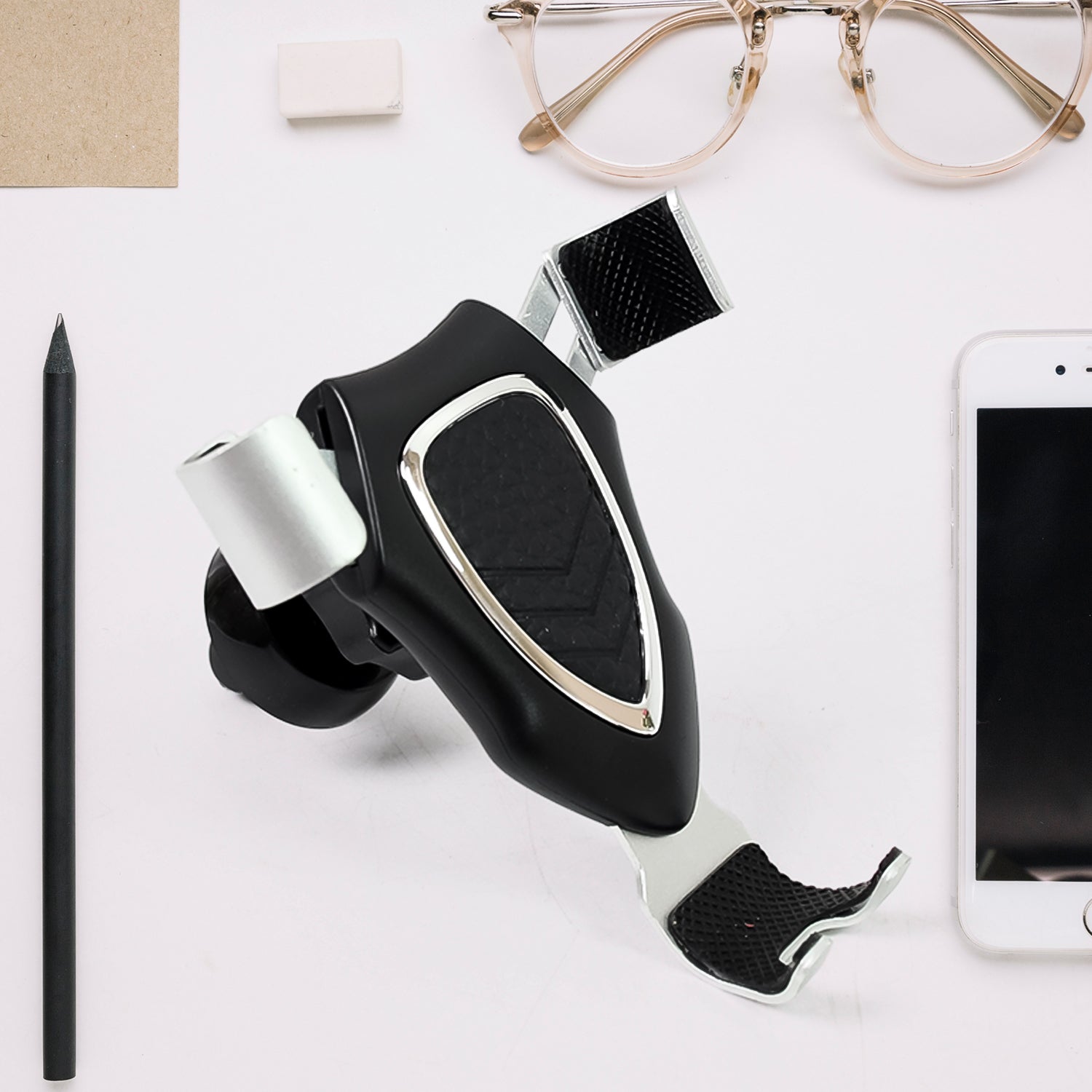 Wukusy car phone mount holder attached to vehicle dashboard for secure smartphone placement during driving