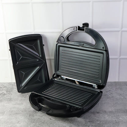 Wukusy Orbit Sandwich Maker with interchangeable plates, 800W, compact kitchen appliance for quick sandwich preparation and grilling.