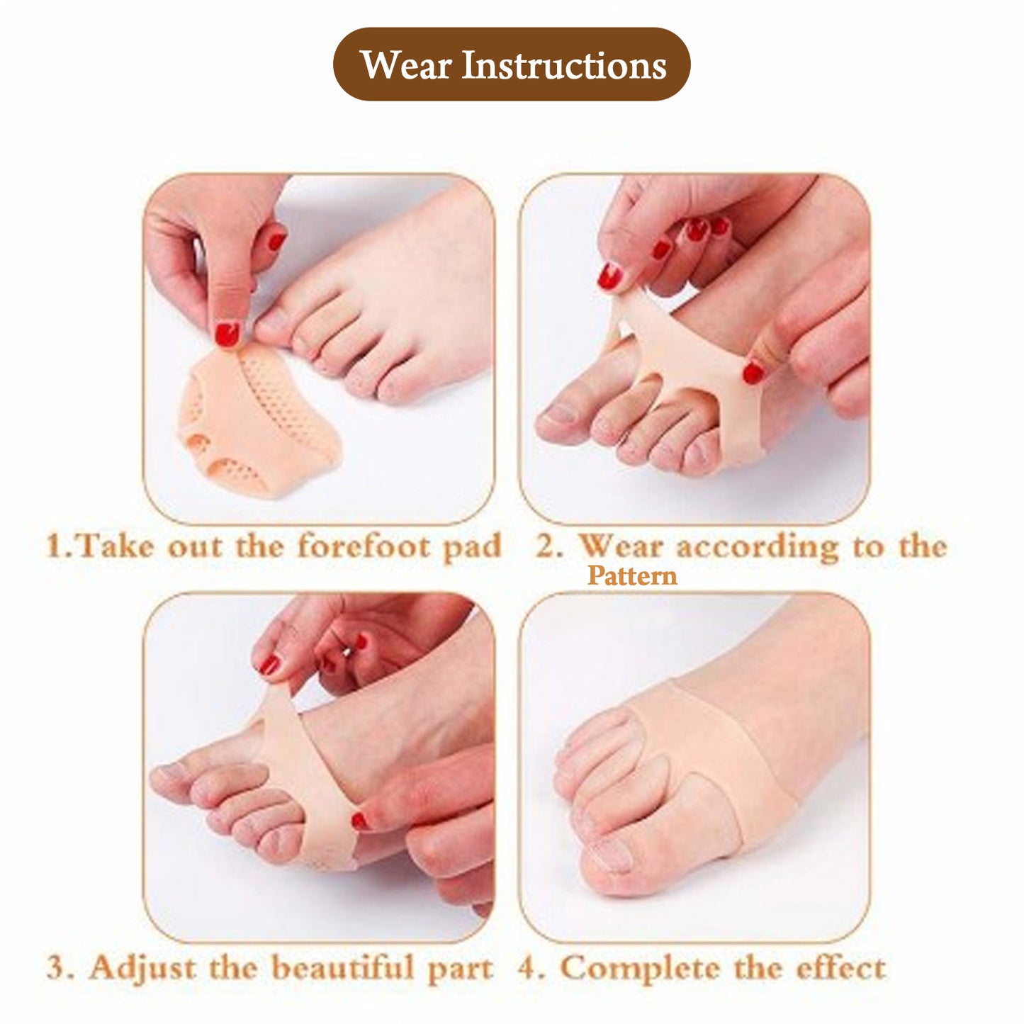 Wukusy silicone tiptoe protector and cover, flexible toe guard for men and women, providing comfort and protection for toes.