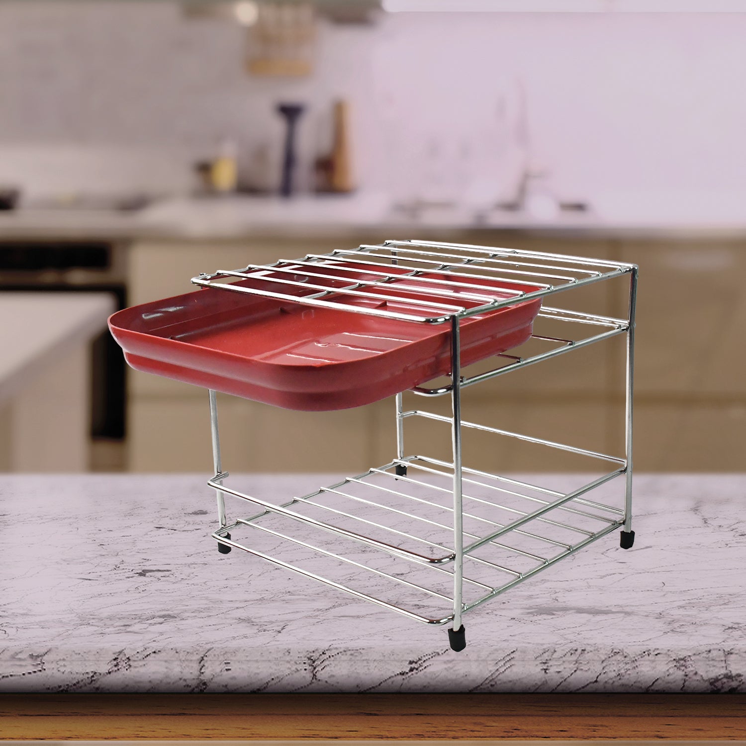 Wukusy stainless steel multipurpose utensils storage stand set with multiple slots for kitchen utensils and tools.