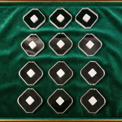 Wukusy jewelry display storage box with 12 compartments for rings, earrings, and small jewelry items, compact and organized.