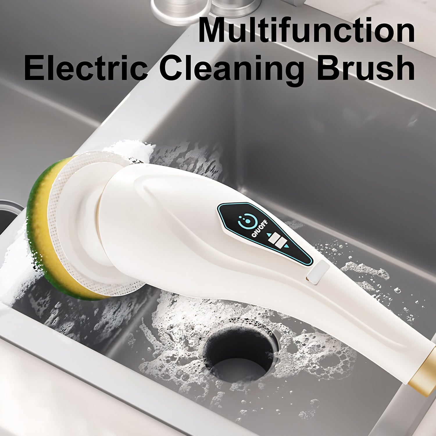 Wukusy 11-in-1 electric spin scrubber for home cleaning, with various brush attachments for deep cleaning surfaces.