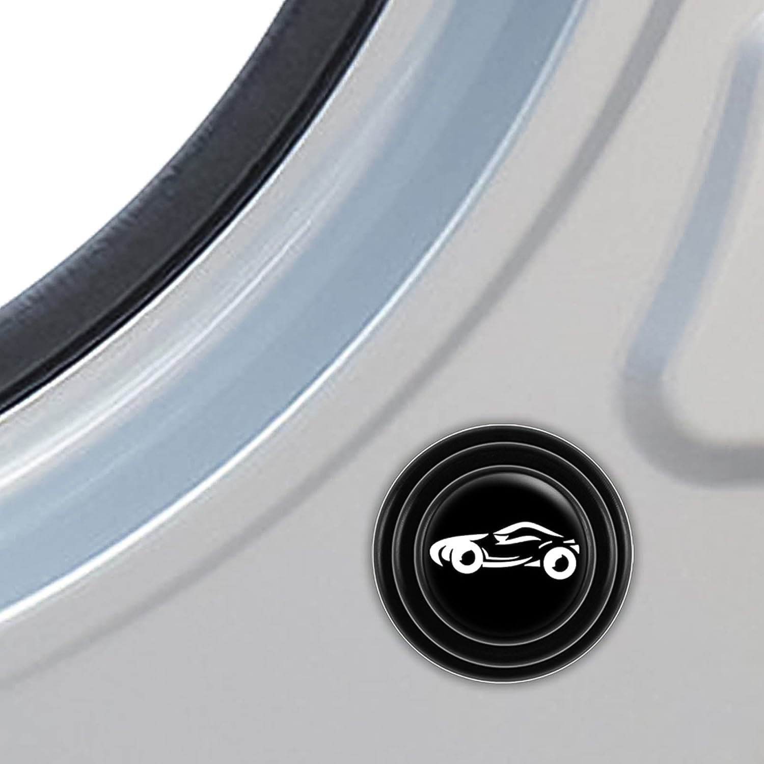 Set of 100 Wukusy car door shock absorber protection stickers on a vehicle door to prevent scratches and damage.
