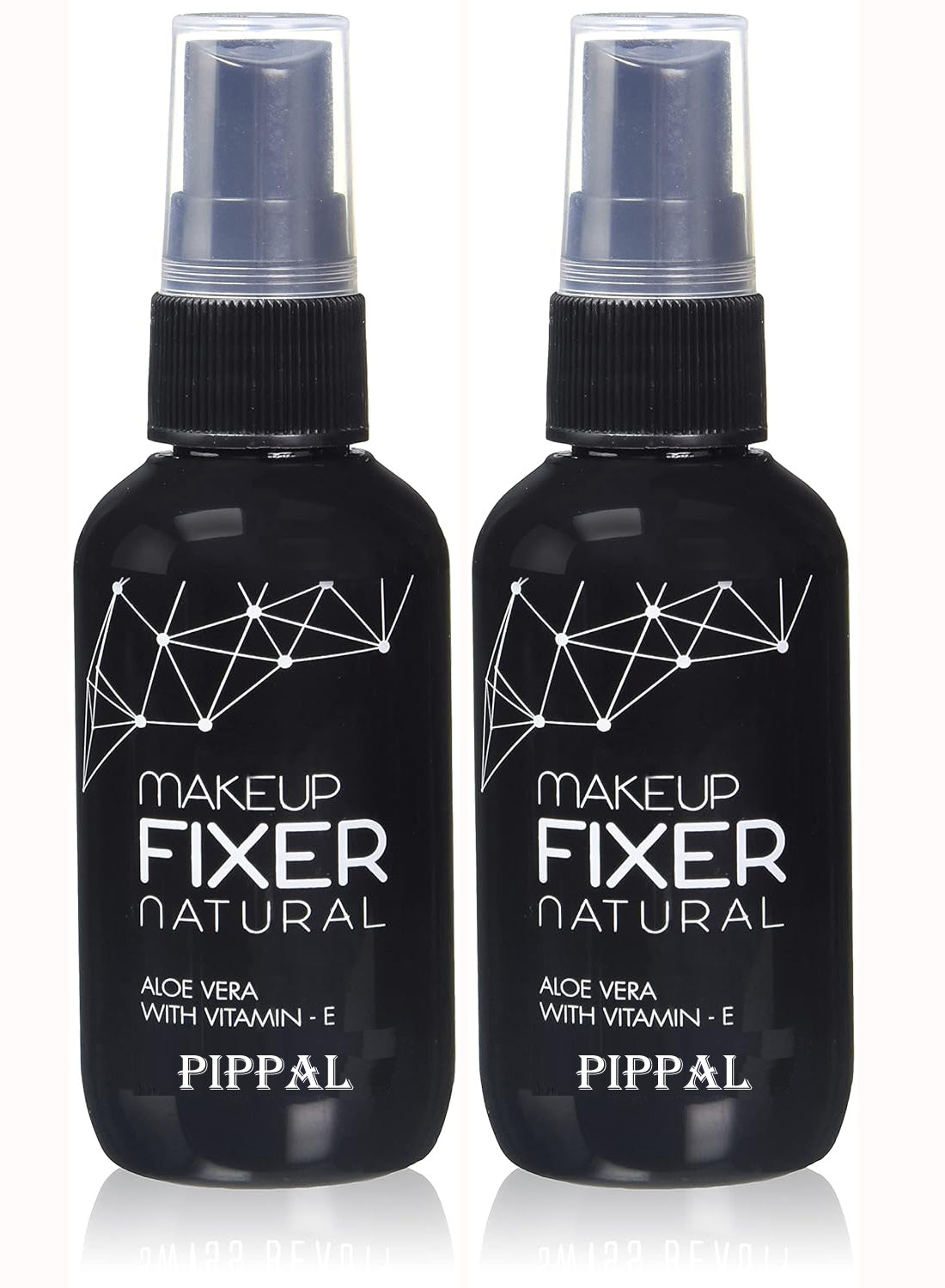 Pippal Beauty Makeup Fixer spray with Vitamin E and Aloe Vera, natural dewy finish, long-lasting, 80ml, pack of 2.