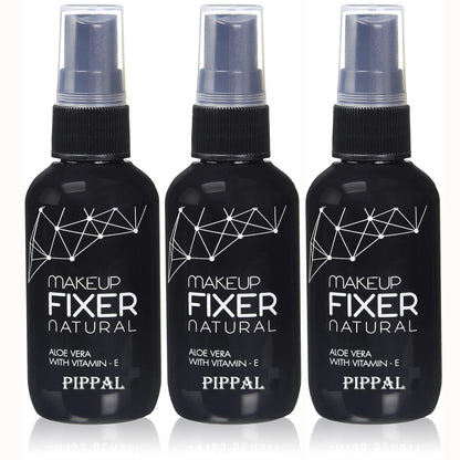 Pippal Beauty Makeup Fixer spray with vitamin E and aloe vera, natural dewy finish, long-lasting, 80ml, pack of 3