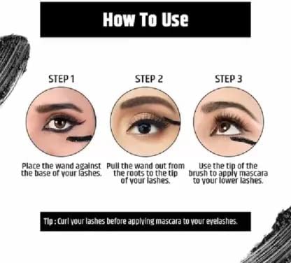 Pippal Fit Skin Mascara with Eyeliner for bold, dramatic lashes, long-lasting waterproof volumizing mascara in 12G.