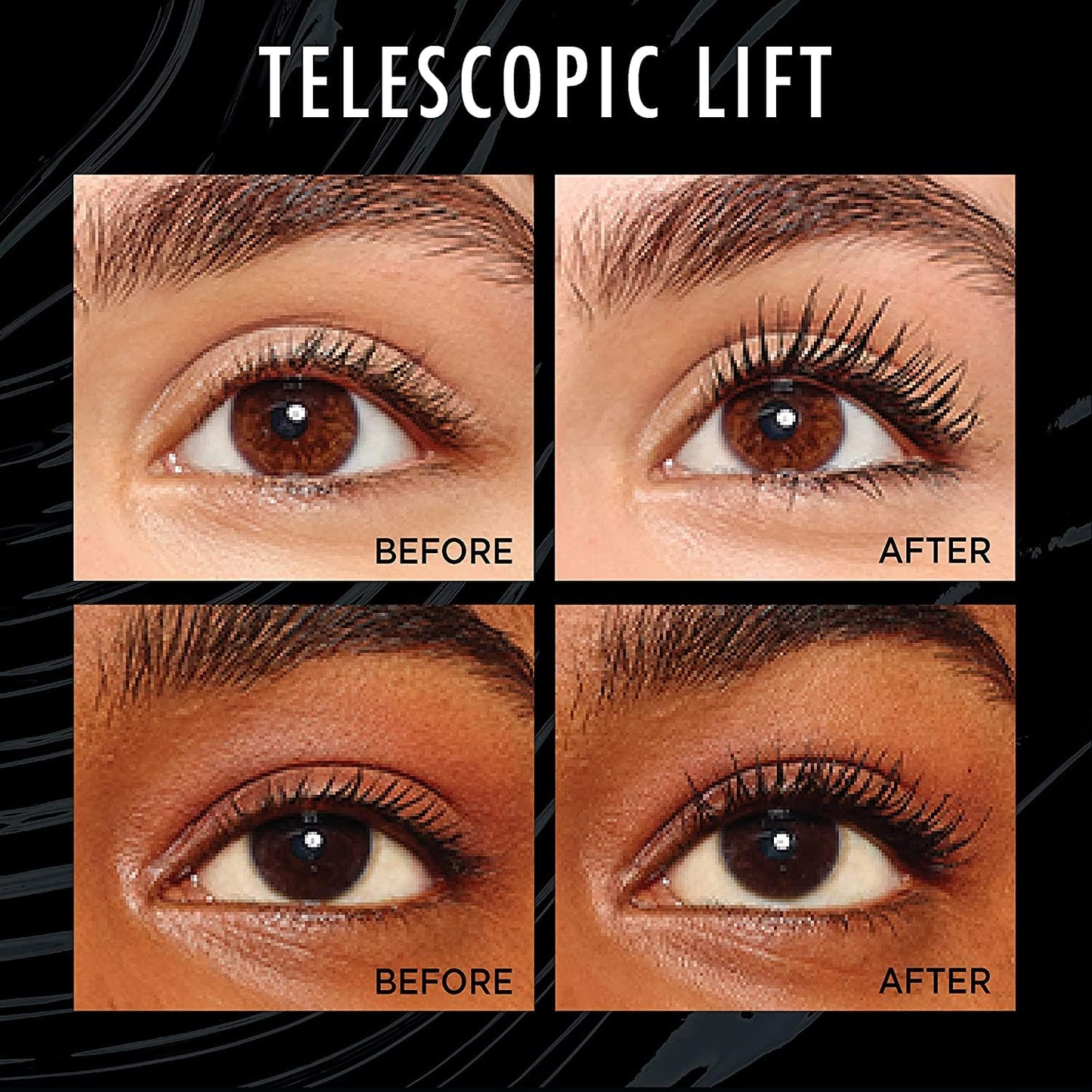 Pippal Sky High Mascara and Fit Skin Eyeliner set for bold, dramatic, long-lasting waterproof lashes and eye definition.