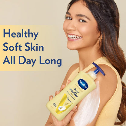 White 6255 Intensive Care Deep Moisture Body Lotion 400ml bottle, creamy texture, designed for deep hydration and skin nourishment.