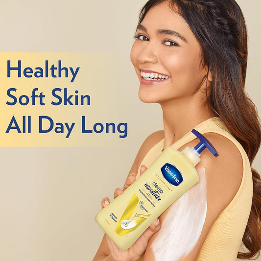 White 6255 Intensive Care Deep Moisture Body Lotion 400ml bottle, creamy texture, designed for deep hydration and skin nourishment.