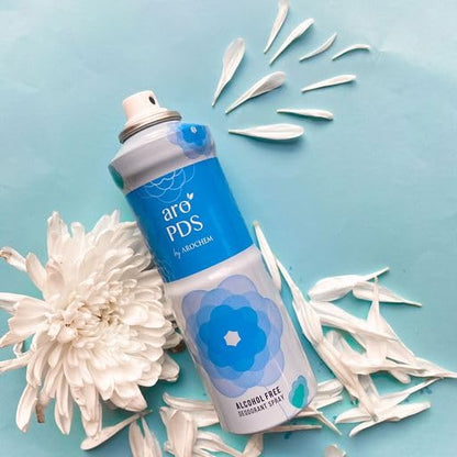 Aro Magnet alcohol-free deodorant spray 200ml and Zafir 9ml pure perfume bottle from 6255, featuring perfume bottles and packaging.
