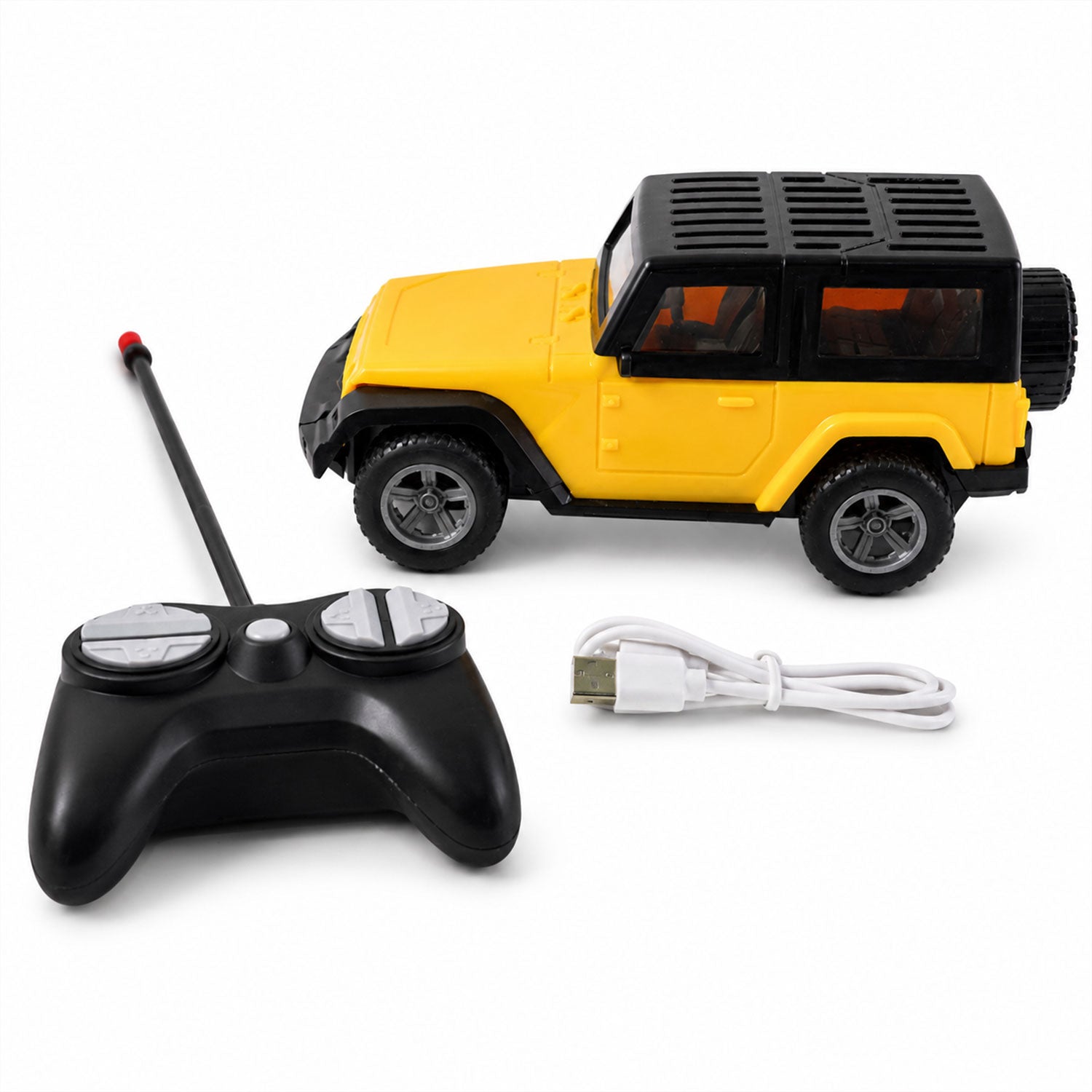 Wukusy 4x4 RC off-road Jeep toy car for kids, black and red remote control toy vehicle, suitable for boys' birthday gift