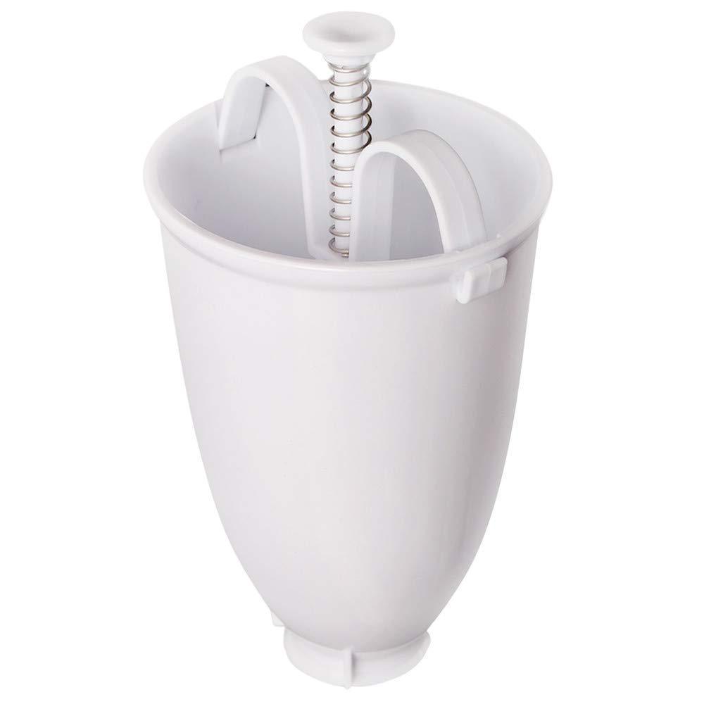 Wukusy 646 Mini Donut Maker Dispenser, a plastic kitchen tool for making small donuts or vadamadu in a compact design.