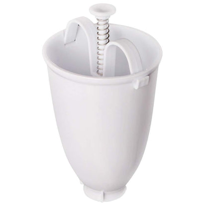 Wukusy 646 Mini Donut Maker Dispenser, a plastic kitchen tool for making small donuts or vadamadu in a compact design.