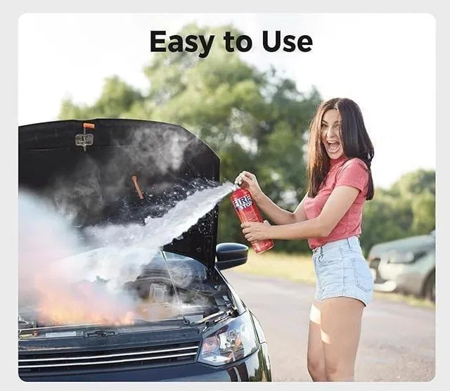 Fire Stop fire extinguisher designed for camping, with a 500ml capacity, used for fire safety and emergency fire suppression.