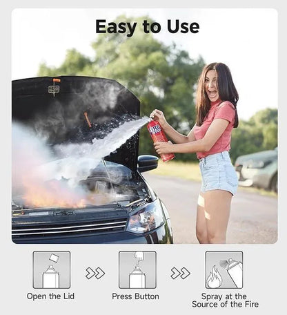 Fire Stop fire extinguisher for camping, with a 500ml capacity, designed for outdoor fire safety and fire starter control.