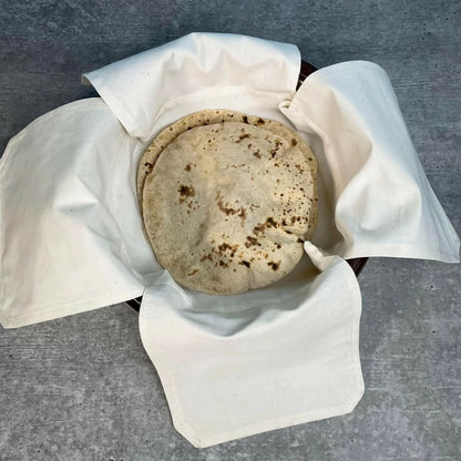 Wukusy multipurpose cotton round roti cloth covers, 51x51 cm, set of 2, for keeping roti fresh and covered