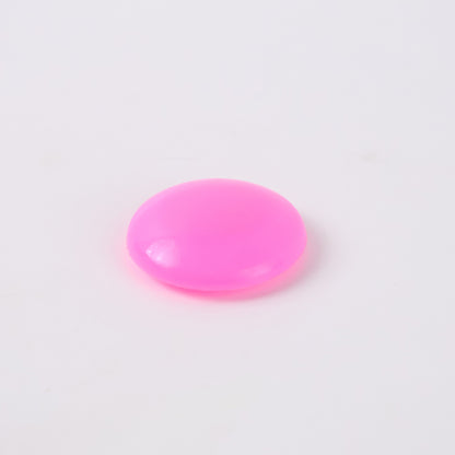 Pink circular plastic magnets with Wukusy branding, ideal for office use, shown in this image.