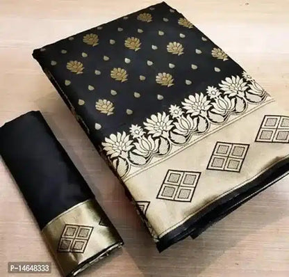 Dark green Jacquard printed saree for women with intricate patterns, 6.3 meters long, by 6706.