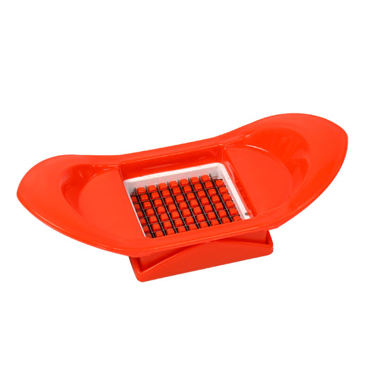 Wukusy French fry cutter and vegetable slicer for making homemade fries, chips, and finger vegetables in a kitchen.