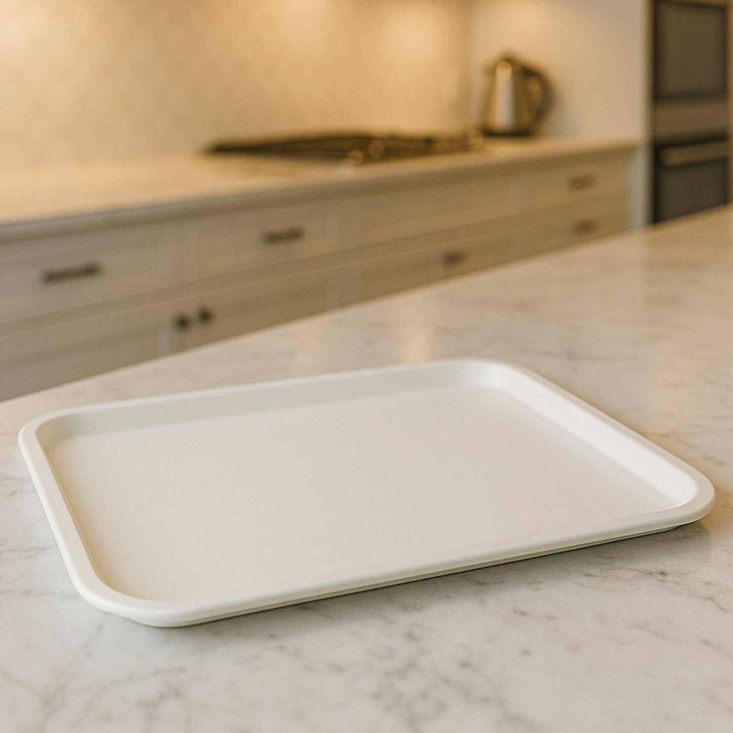 Wukusy plastic serving tray plate, 40x30 cm, ideal for home and kitchen use, featuring a durable design and smooth surface.