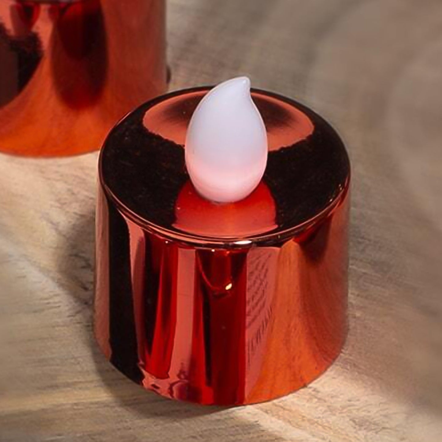 Set of six Wukusy LED tea light candles designed for home improvement, with realistic flickering flames and warm glow.