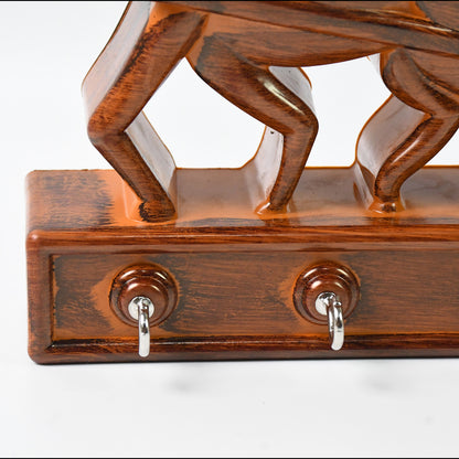 Wukusy plastic office key holder with 6 hooks, designed for organizing keys and small accessories.