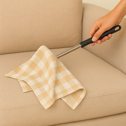 Wukusy non-extendable dusting cloth with handle for cleaning furniture and surfaces in home improvement tasks
