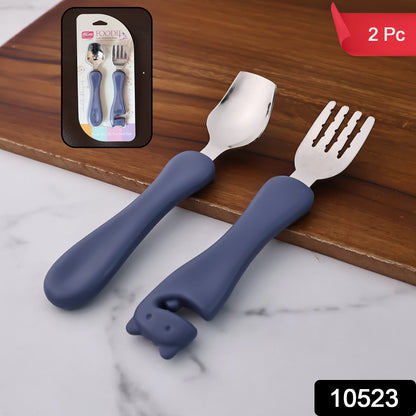 Wukusy Supermom Foodie stainless steel spoon and fork set for home and kitchen use, shiny, durable, and stylish cutlery.