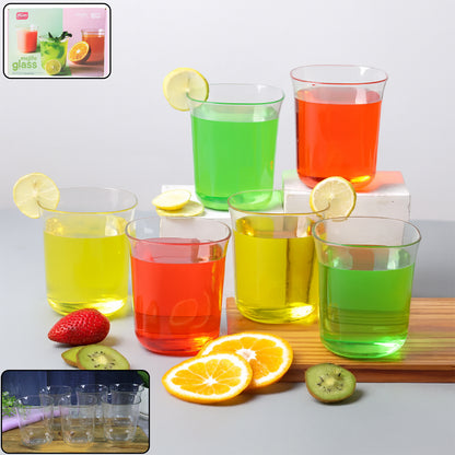 Set of six Wukusy Supermom Plastic Mojito Glasses, 300ml each, clear and durable for cocktails and beverages.
