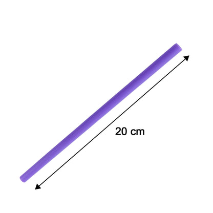 Colorful reusable Wukusy cold drink straw, flexible and eco-friendly, with mixed vibrant colors and smooth drinking surface.
