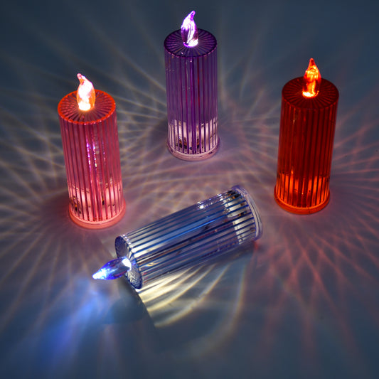 Wukusy 6243 Big Simple Multicolor Crystal Candle Lights for home decoration, elegant candle lights in a decorative setting