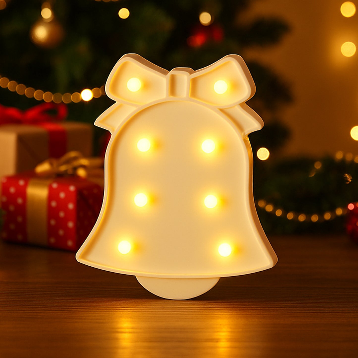 Wukusy bell-shaped LED decorative night light for home decor, with a soft glow and modern design, perfect for cozy spaces.