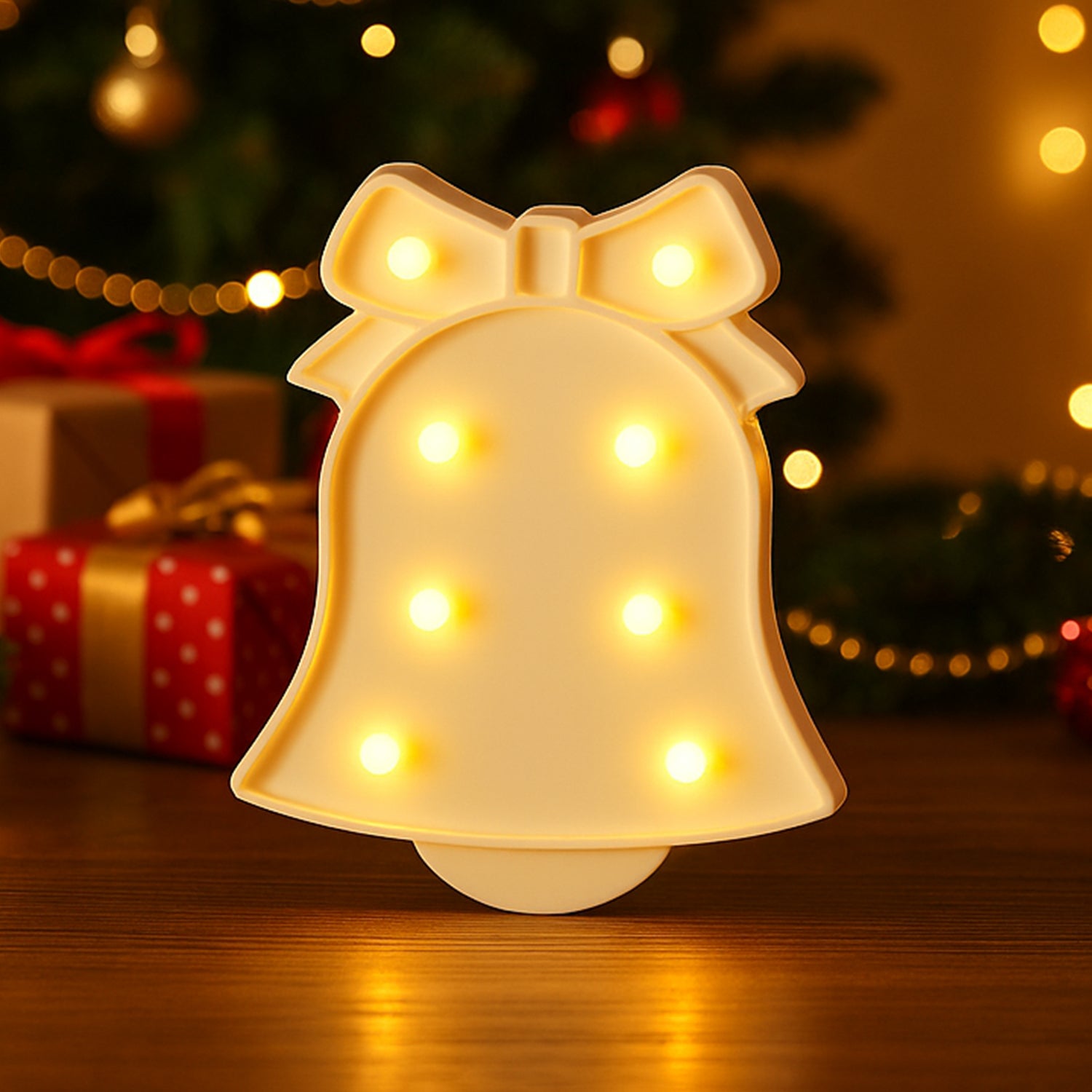 Wukusy bell-shaped LED decorative night light for home decor, with a soft glow and modern design, perfect for cozy spaces.