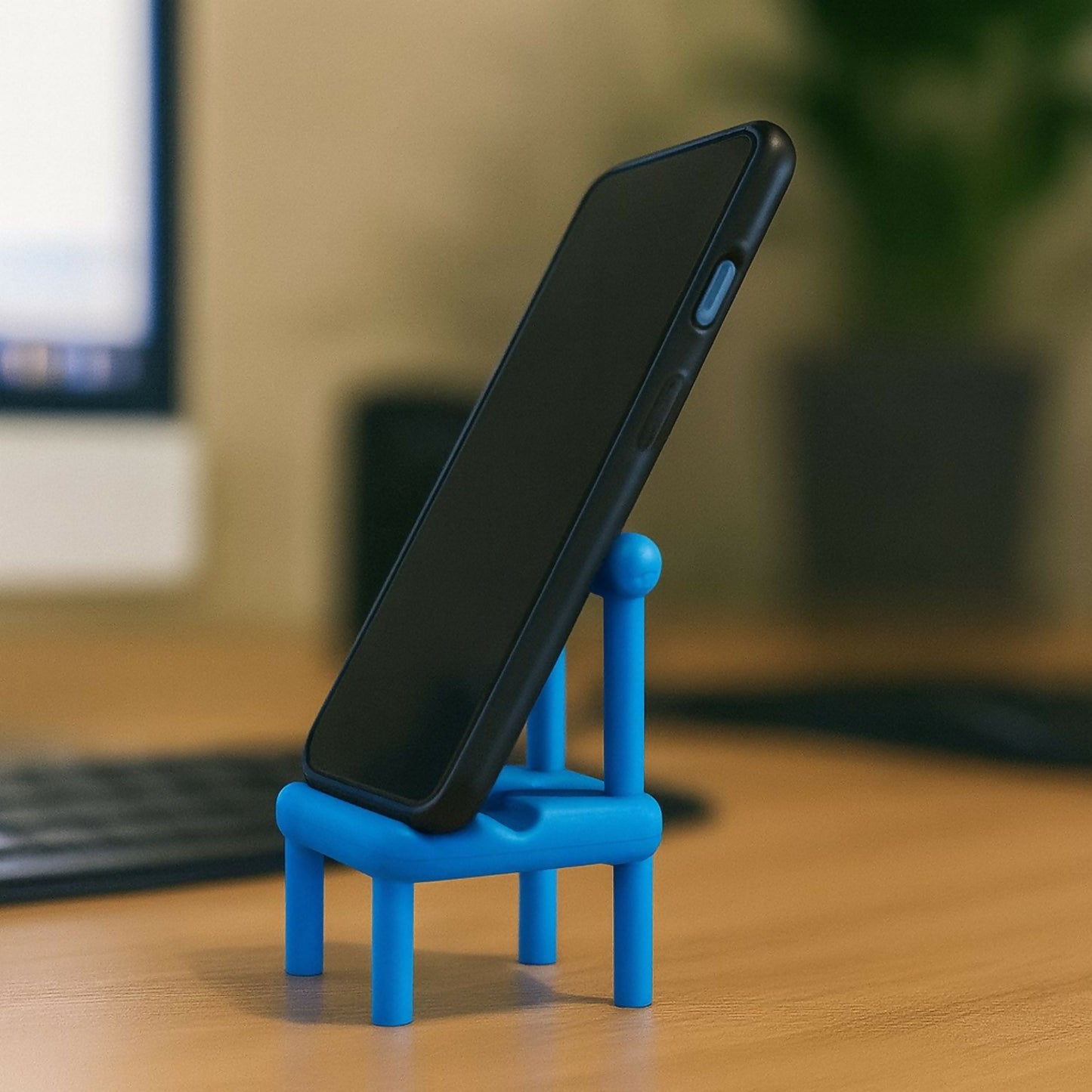 Wukusy mini chair mobile stand holder for desk and study table, colorful compact accessory for device support.