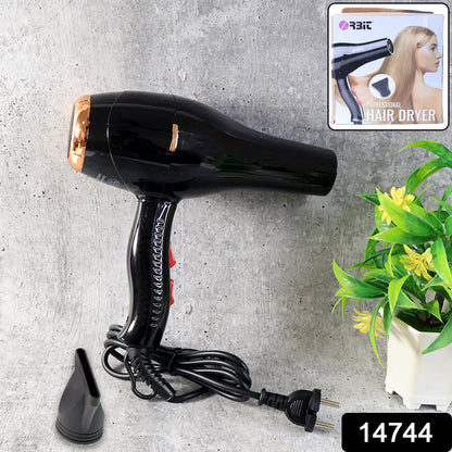 Wukusy Orbit Professional Electric Hair Dryer with concentrator nozzle for quick, efficient drying and styling.