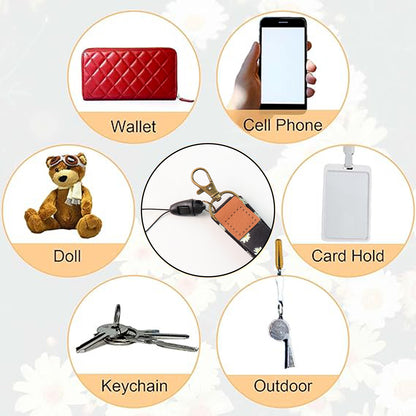 Wukusy floral print office neck lanyard strap with clip hook for mobile phones, featuring colorful floral design and secure clip.