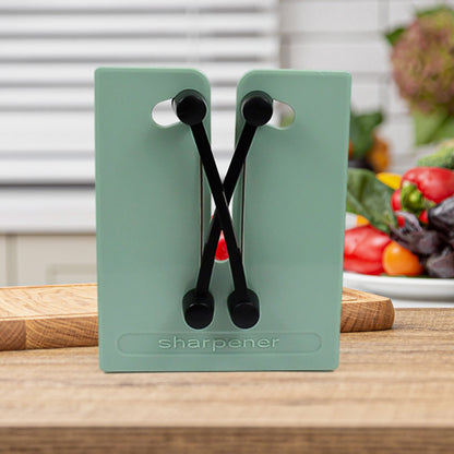 Wukusy Creative Kitchen Knife Sharpener, compact kitchen tool with ergonomic handle for easy knife sharpening.