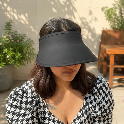 Wukusy women's adjustable wide brim sun visor cap for outdoor summer use in random color, providing sun protection and stylish shade.