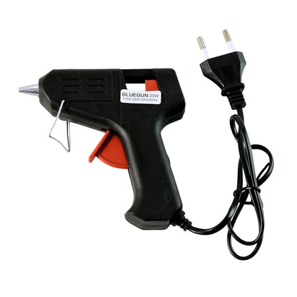 Wukusy 20W hot melt glue gun for craft and repair, fast-heating adhesive applicator with ergonomic handle and trigger.