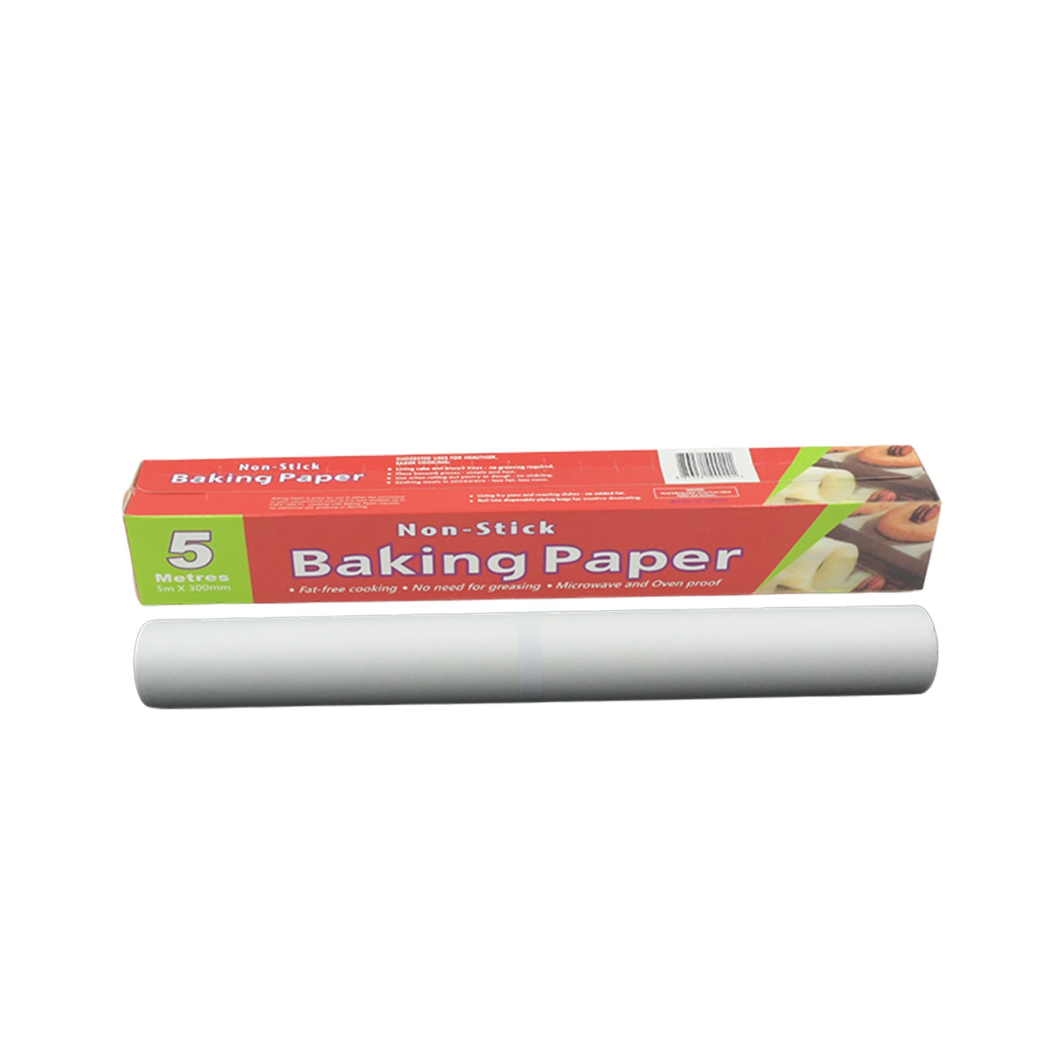 White Wukusy non-stick microwave oven proof parchment paper for baking, grilling, and deep frying, easy to tear and clean.