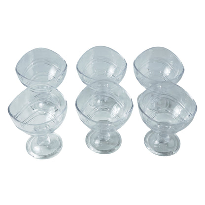 Set of six Wukusy Supermom Creamy Dessert Bowls with smooth, rounded edges ideal for serving desserts or snacks.