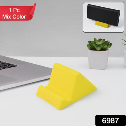 Wukusy compact plastic mobile phone holder stand in mixed colors, versatile accessory for hands-free phone use.