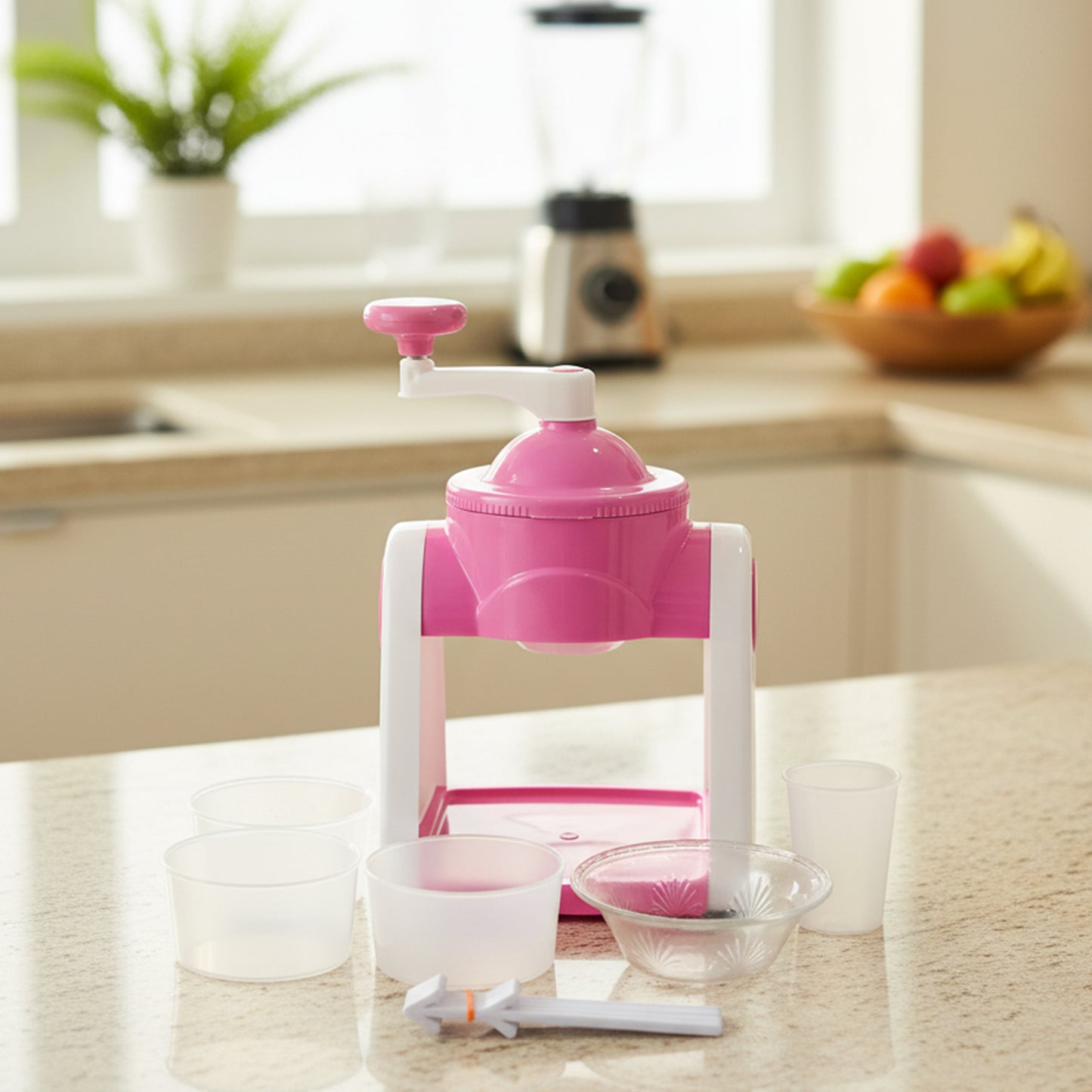 Pink Wukusy manual Gola maker with textured handle and adjustable roller for easy shoe sole molding.