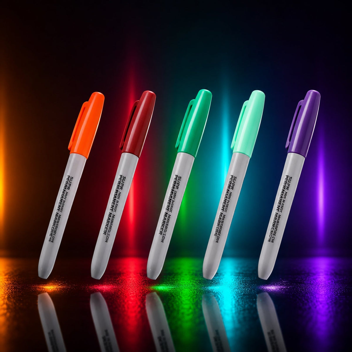 Wukusy mix color permanent marker pen with waterproof quick-dry ink, designed for office and school use, shown in the image.