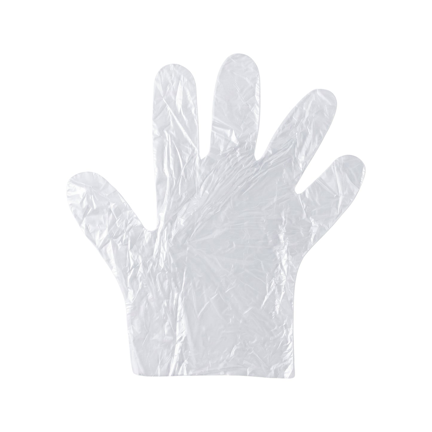 Pair of white disposable gloves for kitchen and household use from Wukusy, showing the textured surface and flexible fit.
