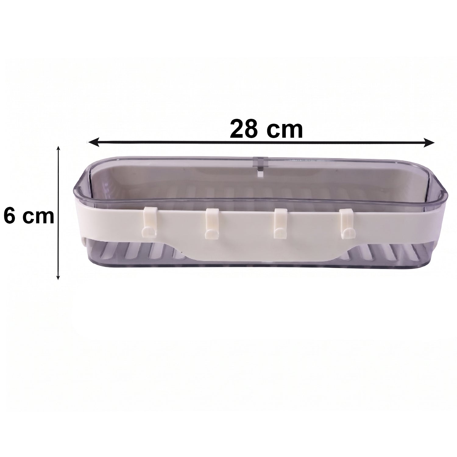 Wukusy stylish bathroom wall shelf with hooks, multi-purpose storage organizer for bathroom or kitchen use, mounted on wall.