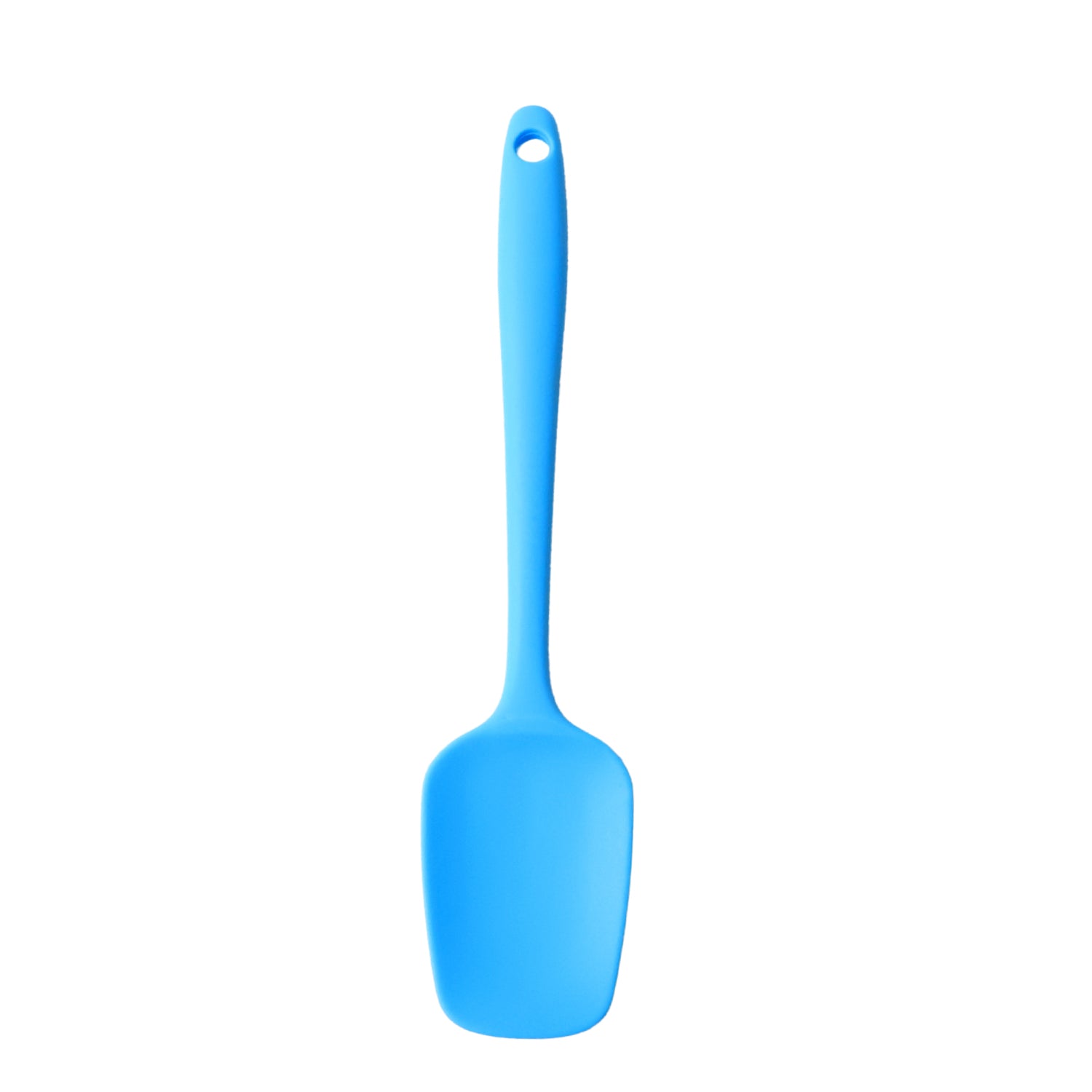 Wukusy silicone spatula for baking and cooking, black heat-resistant kitchen utensil with flexible head, 1 piece.